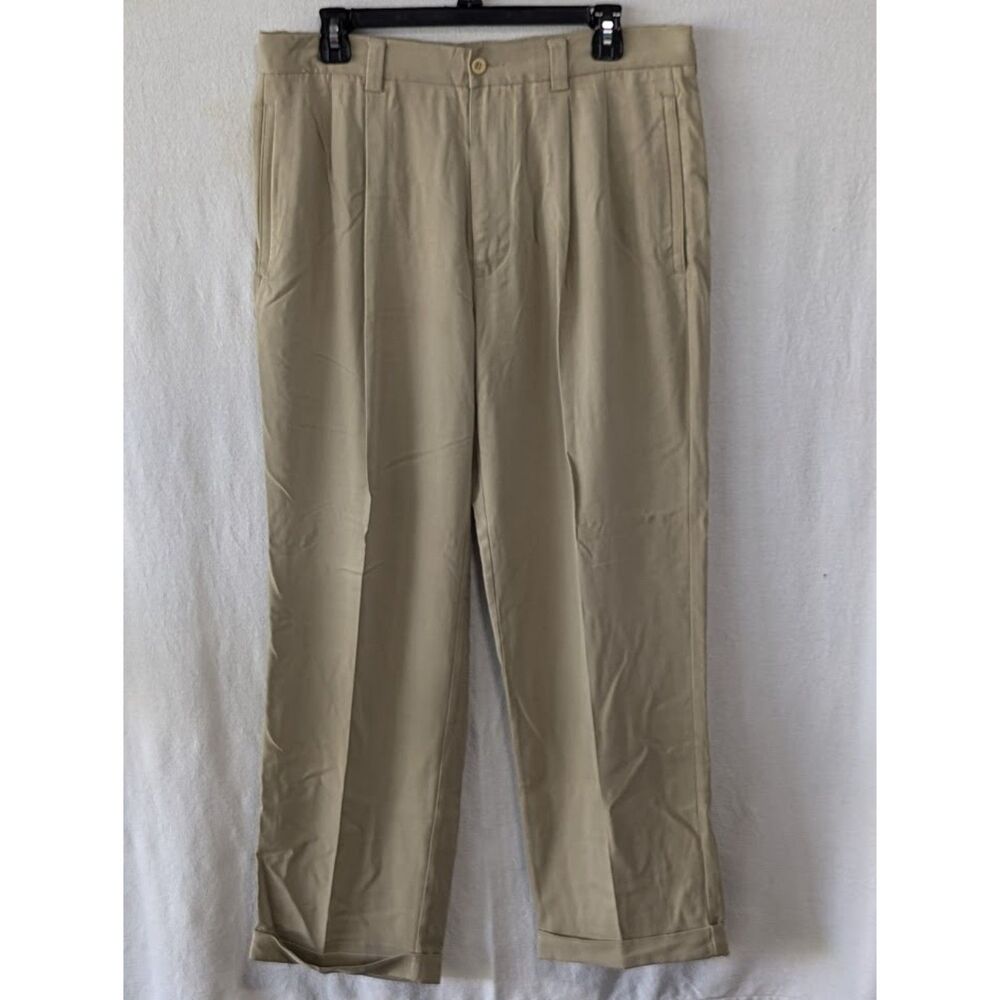 Tommy Bahama Silk Pants Beige/Khaki Men's Size 34x32